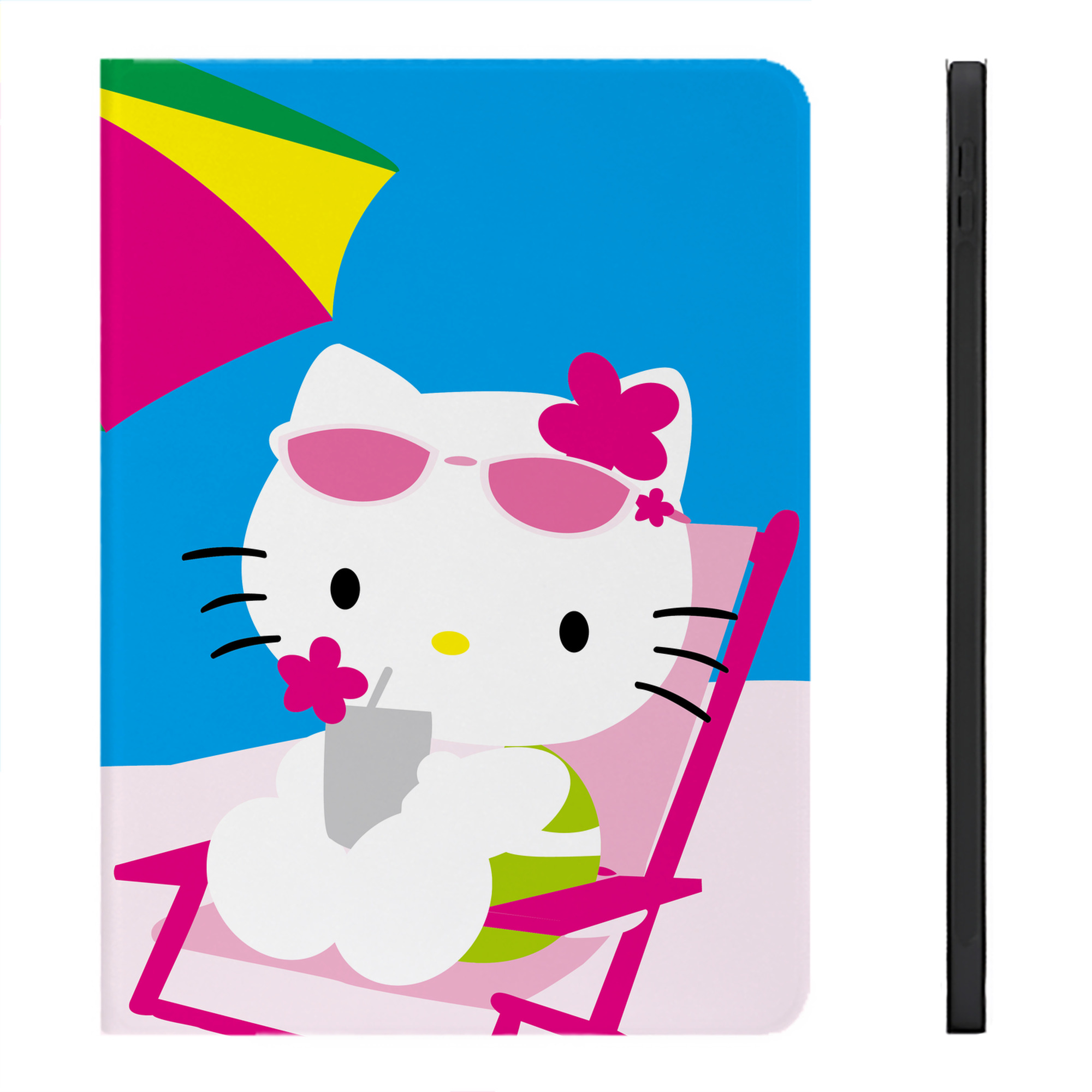 （画像用） Hello Kitty ハローキティ IPadケース ペンホルダー付き ブックスタイルデザイン